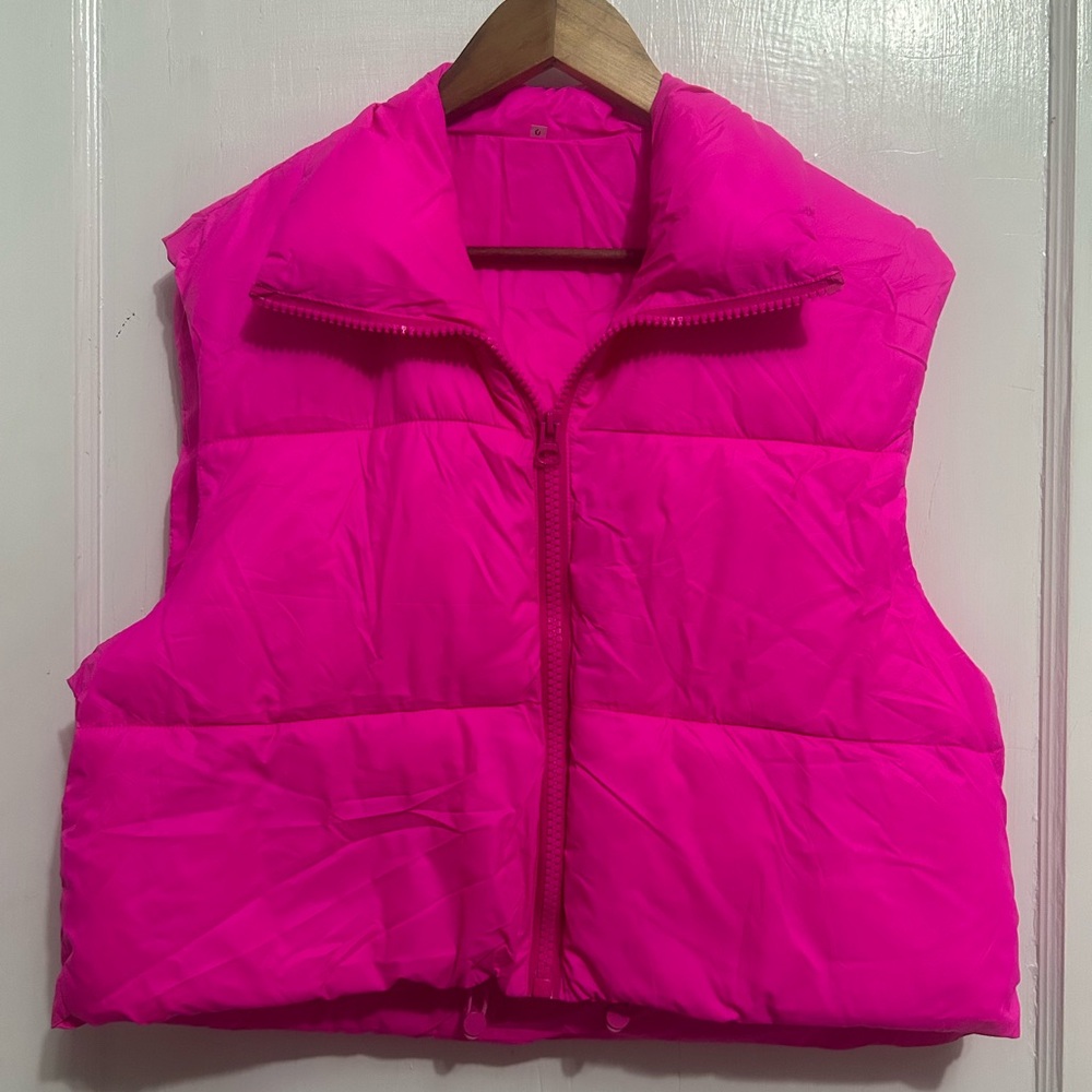 Women's Pink Puffer Vest